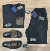 Conjunto De Grife (Promoção Esquenta Black Friday) [CAMISA + BERMUDA + CHINELO])