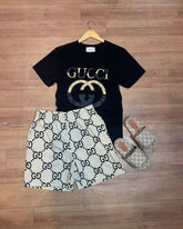 Conjunto de Grife da Gucci CAMISA + BERMUDA + CHINELO].